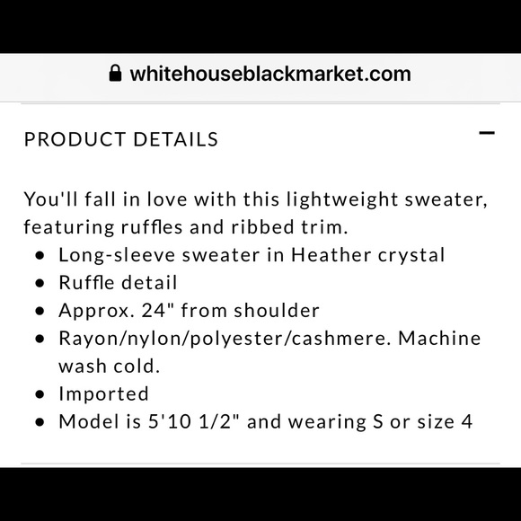 White House Black Market LOVED sweater - Picture 10 of 10